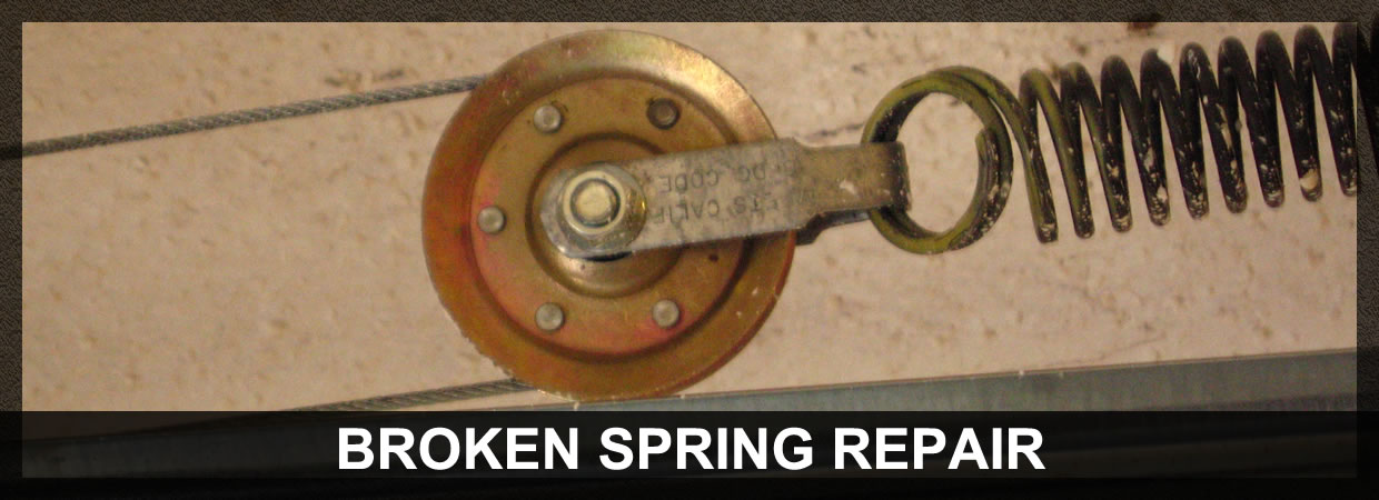 broken garage door spring banner