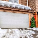 garage door in the winter