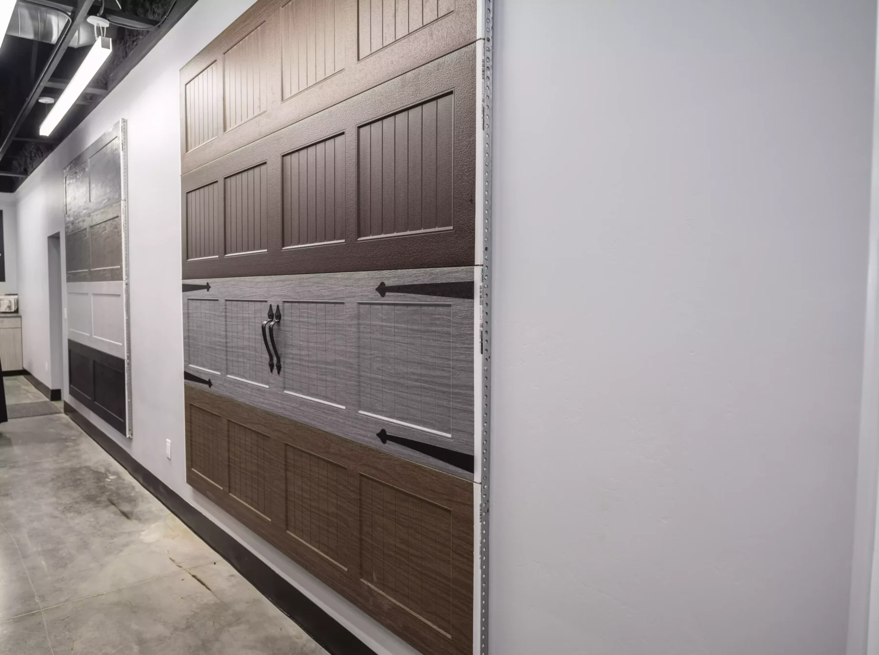 Garage door showroom